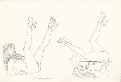 Giovanna Casotto - illustrazione originale fronte/retro "Sexy Maid" - EO - (2012) | Catawiki