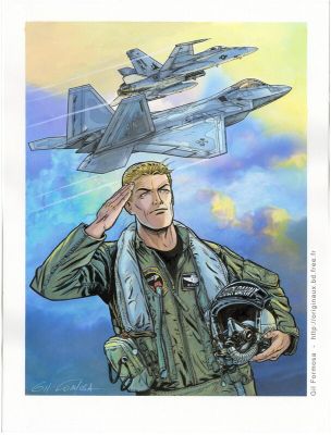 Gil Formosa | BUCK DANNY Couverture alternative SPIROU | 2DGalleries