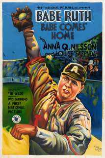 BABE RUTH IN BABE COMES HOME MOVIE POSTER RECREATION ORIGINAL ART. | Hake’s
