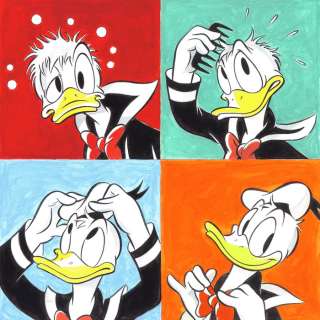 Donald Duck inspired by Andy Warhol - Large Painting - Tony Fernandez - Art original | Catawiki
