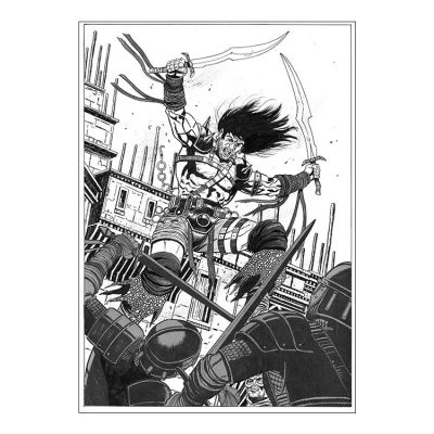 Sedat Oezgen Original Art - 11.75 x 16.5 - Conan Jump | imCollectible Art