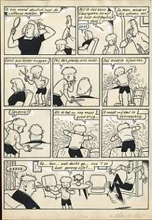 Jef Nys - Nys, Jef - Originele pagina Jommeke - gagplaat kort knippen - (1958)