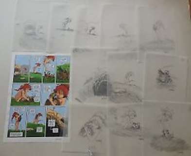 Sternis, Philippe | Original page in colour (p.63) + sketches  - Pyrénée  - (1998) | Catawiki