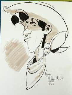 Bonhomme Matthieu Lucky... | BONHOMME Matthieu Lucky Luke Superbe dédicace représentant... | Vermot et Associés