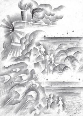 Adrien Demont | Train de nuit dans la voie lactée – planche originale 80 | 2DGalleries