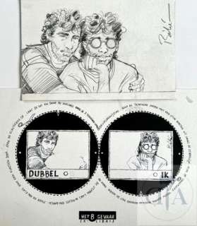 Lot 278 - Behe/Double je. Dessin original + maquette, realise pour un…