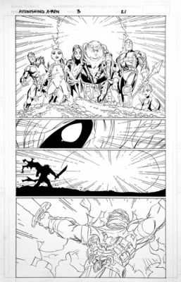 Astonishing X-Men #3 Page Original Art Wolverine Cable Cyclops Brandon Peterson | eBay US (Buy It Now)