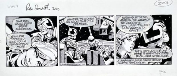 Original Judge Dredd artwork by Ron Smith - ’Have Justice One Nuke It’ | eBay Europe (Buy It Now)
