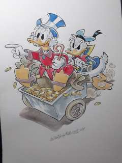 Donald Duck - -Scrooge mc Duck & Donald transporters extreme- Picsou & Donald - Page volante - Umpublished-unreleased - (2016/2016) | Catawiki