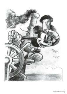 Vintage Mickey - Steamboat Willie - Unique Giclée - Tony Fernandez Signed - Art original | Catawiki