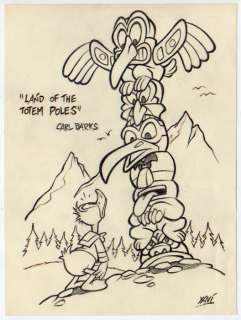 Xavi - Original Drawing - Tribute to Carl Barks - "Land Of The Totem Poles"  - EO - (2018) | Catawiki