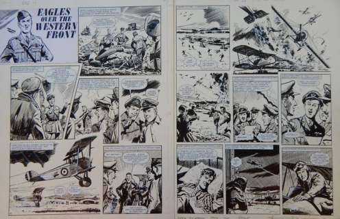 Lacey, Bill  - 2x Originele pagina - Eagles over the Western Front - (1973) | Catawiki