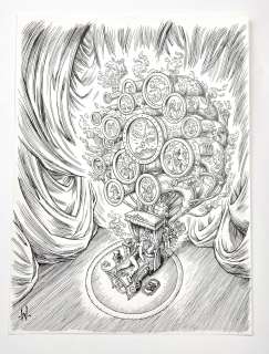 DAHAN Benoit Simon... - Lot 330 - DAHAN Benoit Simon Radius Encre de chine Dessin monogrammé...