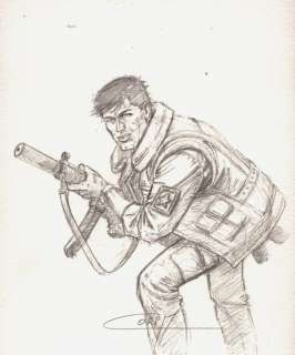 Coria  - Dessin au crayon - Bob Morane - Etude de personnage - (2014) | Catawiki