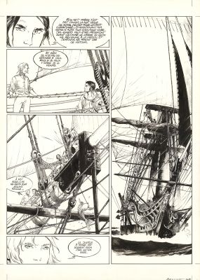 Franck Bonnet | USS Constitution - Livre II - Il y a deux justices en mer, celle des gradés et celle des sans grades (T.2) - Planche originale n°08 | Daniel Maghen
