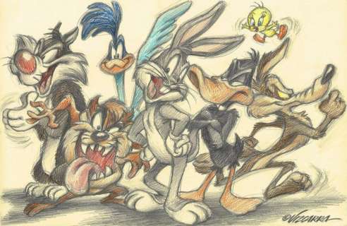 Looney Tunes Family! - Original Drawing - Joan Vizcarra - Art original | Catawiki