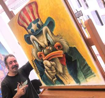 Uncle Sam Wants You -  Large Painting on Canvas - 100x81x2cm - Joan Vizcarra  - Art acrylique | Catawiki