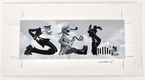 Nicollet Jean Michel Illustration... | NICOLLET Jean Michel Illustration humoristique Gouache Dessin... | Vermot et Associés