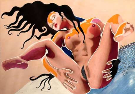 Maxemmed - 2x original illustr. "Fiume" & "Ballerina" - cm 29x42 - Page volante - (2011/2014) | Catawiki