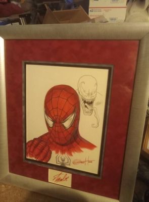 Greg Horn Spiderman with Venom sketch and Stan Lee sig artwork | eBay US