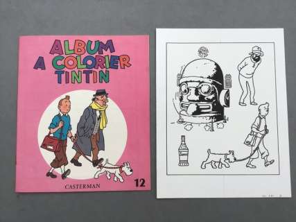 Studio Hergé - Tintin - Vol 714 pour Sidney - Album  Ã  Colorier Casterman  - Dessin original Ã  l’encre de Chine  (1971) | Catawiki