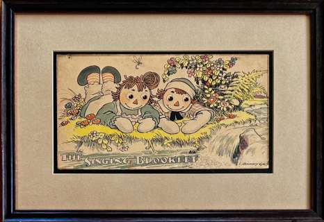 Johnny Gruelle RAGGEDY ANN THE SINGING BROOKLET Original Illustration Art, 1930 | misc / divers