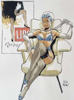 Meynet, Félix - Dessin original en couleurs directes - Â«Â LIDO : Quelle NuitÂ !Â Â» | Catawiki