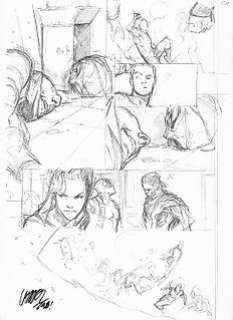  - Larraz, Pépé  - Croquis préparatoire de la page 15 - Uncanny Avengers.  - (2012/2013) 