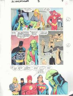 Anibal Rodriguez, Jeff Johnson, John Kalisz | Justice League: a Midsummer’s Nightmare #3 P.7 Color Guide Art - Jla Team Shot - 1996 | Anthony’s Comic Book Art