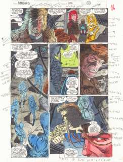 John Kalisz, Steve Epting, Tom Palmer - Avengers #374 P.12 / 16 Color Guide Art - Hercules, Thena, Black Widow, And Captain America - 1994