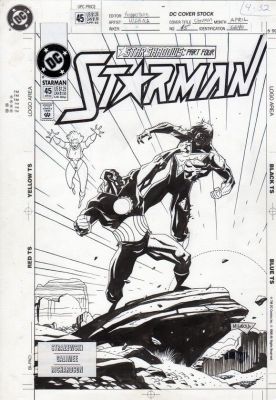 Mike MIGNOLA - Copertina (cover) originale per Starman. Cm.30,5 x 43. DC COMICS USA. Anno 1992. Signed by the artist.