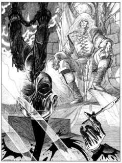 ANDREAS Elric Â– Le trône de rubis Illustration en hommage Ã  Michael Moorcock