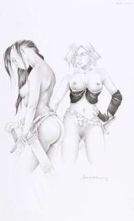 Stalner (Jean-Marc) | Illustration Ã  la mine de plomb représentant deu… | Banque Dessinée