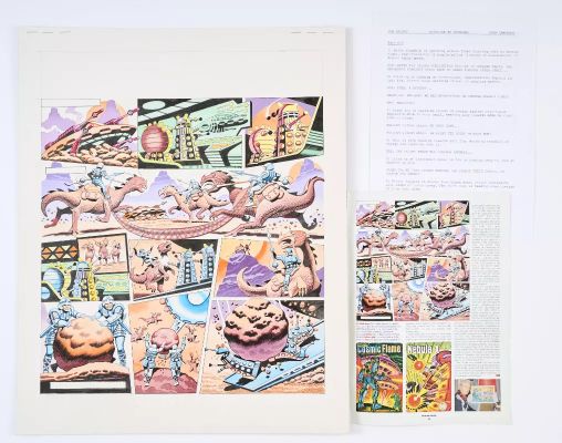 Lot 118 - ’Deadline to Doomsday’ original Daleks artwork (1998) by Ron Turner for the follow-up to the | Comic Book Auctions ltd