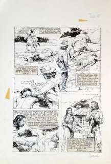 Paolo Eleuteri Serpieri - Tavola originale west firmata - Page volante | Catawiki