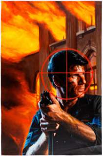 Michael Herring - Mack Bolan, The Executioner #242: Doomsday Conspiracy Cover Painting Original Art (Gold Eagle, 1998).