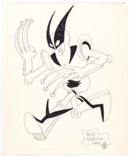 Fred Hembeck - Character Sketches Original Art Group of 4 (1979). Four big, bold vintage Hembeck sketches -