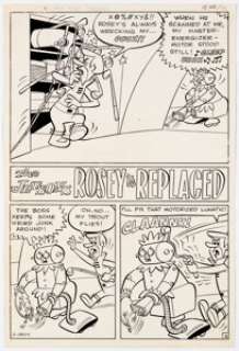 Charlton Comics - The Jetsons #16 Complete 5-Page Story "Rosie Is Replaced" Original Art (Charlton, 1976).