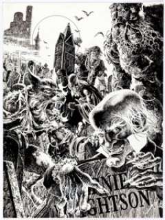 Jeff Slemons - Bernie Wrightson Homage Illustration Original Art (2017). Jeff Slemons pays tribute to -