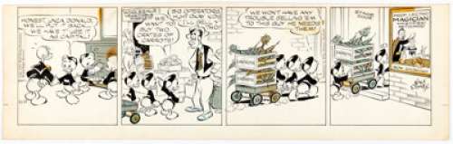 Al Taliaferro | Donald Duck Daily Comic Strip Original Art dated 11-17-54 (King Features Syndicate, 1954). | Heritage