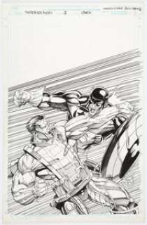 Andrew Currie and Rod Ramos - Super Soldier #3 Cover Original Art (Marvel UK, 1993).