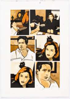 John Van Fleet - X-Files Season One "Fire" Story Page 30 Original Art (Topps, 1998)....