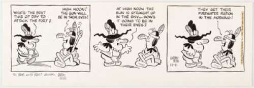 Bess, Gordon - Gordon Bess Redeye Daily Comic Strip Original Art dated 11-11-67 (King Features Syndicate, 1967)....