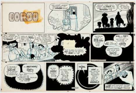 Arriola, Gus | Gus Arriola Gordo Sunday Comic Strip Original Art dated 9-7-47 (United Feature Syndicate, 1947). ... | Heritage