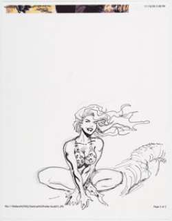 Wallace, Loston - Loston Wallace - Cavewoman Illustration Original Art (c. 2000)....