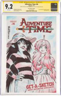 Unidentified humor comic book artist - misc publisher - Adam Warren Adventure Time #36 Cover Sketch Original Art Hero Initiative Edition - Signature Series (kaboom!, 2015...