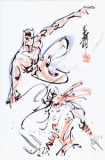 Lee, Andy - Andy Lee -Daredevil and Elektra Illustration Original Art (undated)....