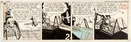 Caniff, Milton | Milton Caniff Terry and the Pirates Daily Comic Strip Inscribed Original Art dated 6-26-43 (News Syndicate Co., In... | Heritage