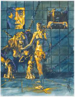 Davis, Simon - Simon Davis 2000 AD #1985 SlÃ¡ine Story "The Brutania Chronicles: Book 3 - Psychopomp Part 7 Page 5 Painting Origin...