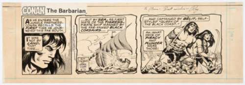 Chan, Ernie | Ernie Chan Conan the Barbarian Daily Comic Strip Original Art dated 6-12-79 (Register and Tribune Syndicate Inc., ... | Heritage